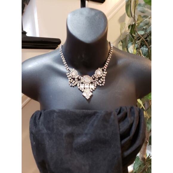 American Threads Dress Women Medium Black Strapless Mini Bow Party Cocktail - Picture 3 of 11